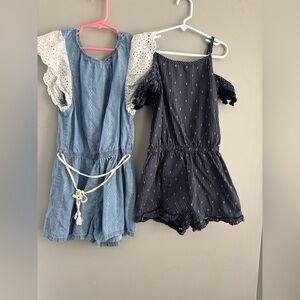 Blue and Black Kids Romper Set girls size M